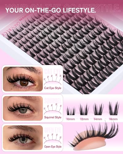 Image 6 of EYDEVRO Manga Bunny Lash Clusters Kit Fairy Eyelash Clusters Kit Wet Look