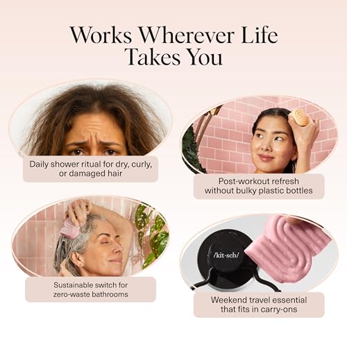 Image 5 of Kitsch Castor Oil Shampoo Bar & Coconut Oil Conditioner Bar – 2pc set