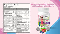 Thumbnail for Image 6 of BariatricPal Multivitamin ONE Chewable with Iron - Mixed Berry (30 Count)