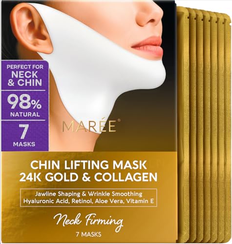 Image 1 of Default Title for the product MAREE V Line Lifting Mask - 24K Gold Double Chin Lifting Mask 7 Ct