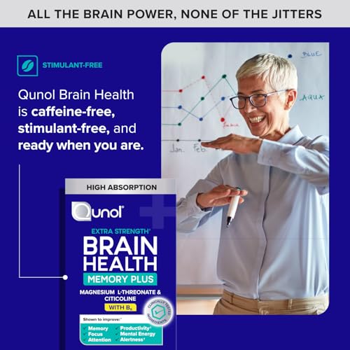 Image 5 of Qunol Brain Health Memory Plus w/Magtein, Cognizin & Vitamin B6, 60ct