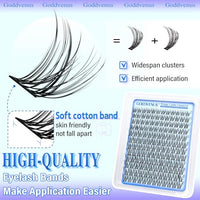 Thumbnail for Image 34 of Goddvenus Eyelash Extensions Wispy Natural DIY C Curl Individual Lashes Clusters