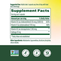 Thumbnail for Image 5 of MegaFood Vitamin D3 & K2 5000 IU Mini Capsules