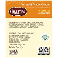 Thumbnail for Image 4 of Celestial Seasonings Herbal Tea Vermont Maple Ginger Caffeine Free 20 Count Pack of 6