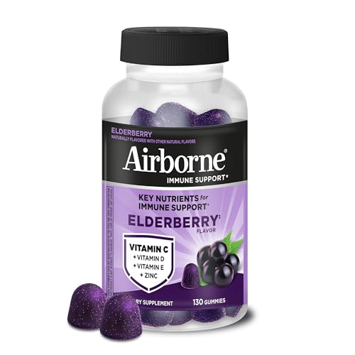 Image 2 of Gummy / 130 Count (Pack of 1) for the product Airborne Elderberry Immune Support Gummies