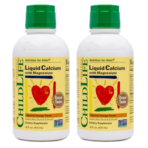 Image 2 of Orange / 16 Fl Oz (Pack of 2) for the product ChildLife Essentials Liquid Calcium Supplement for Kids