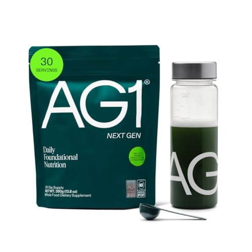 Image 1 of Default Title for the product AG1 Next Gen Greens Powder Bundle with Shaker & Scoop Superfood Supplement