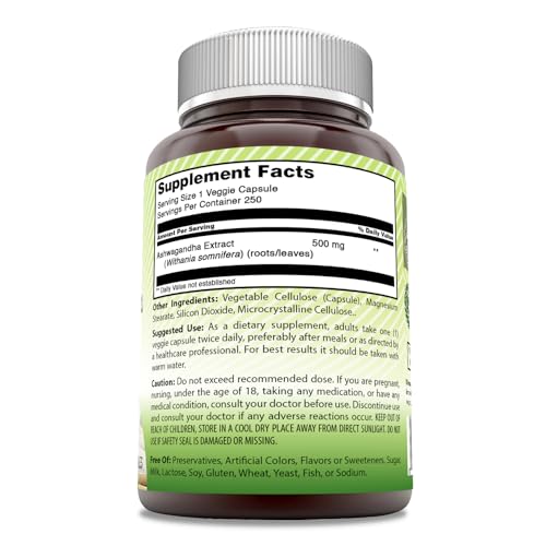Image 5 of Amazing India Ashwagandha Extract Veggie Capsules Supplement