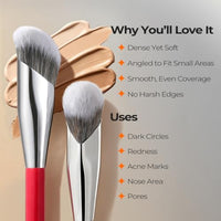 Thumbnail for Image 3 of ALBEAUT Concealer Brush, Under Eye Makeup Small Angled Precision Face Blending Brush (193 concealer brush-Limited Edition)