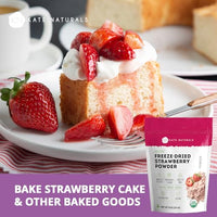 Thumbnail for Image 5 of Kate Naturals Organic Freeze Dried Strawberry Powder for Baking (4oz)