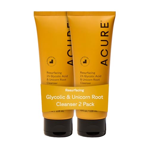 Image 2 of 4 Fl Oz (Pack of 2) for the product Acure Resurfacing 1% Glycolic Acid & Unicorn Root Cleanser - 4 fl oz