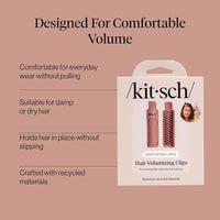 Thumbnail for Image 4 of Kitsch Volumizing Hair Clips For Styling for Women - 2pc Terracotta