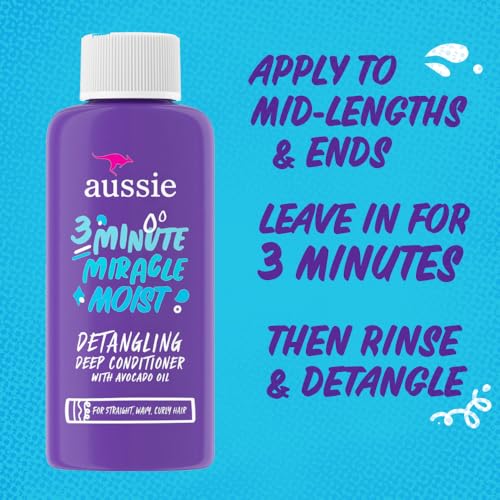 Image 3 of Aussie 3 Minute Miracle Moist Deep Conditioning Treatment, Travel Size 1.7 fl oz