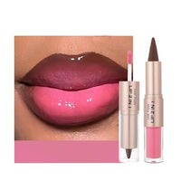 Thumbnail for Image 1 of #03 Berry Pink / 1 Count (Pack of 1) for the product BAISEN DIARY 2-in-1 Double-Ended Matte Lip Liner & Lip Gloss Duo