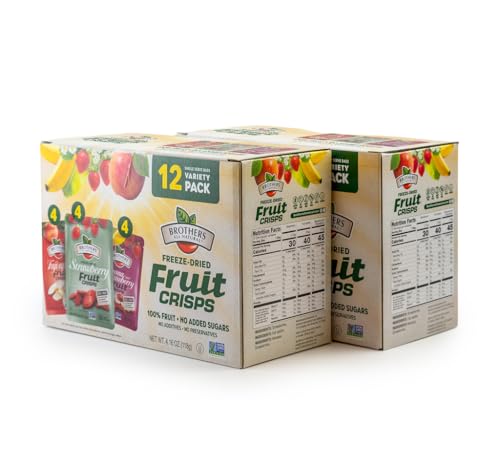 Image 1 of Default Title for the product Brothers-ALL-Natural Freeze Dried Fruit Crisps Variety Pack 24 Single Serve Bags