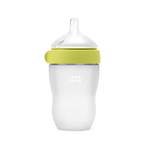 Image 3 of Green / 1 Count (Pack of 1) for the product Comotomo Silicone Baby Bottle