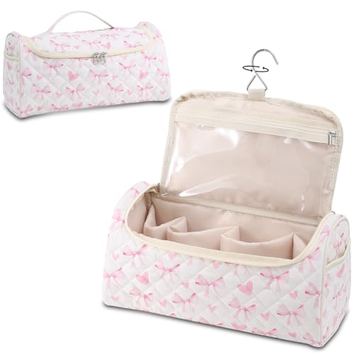 Image 8 of Bow C-Pink for the product GISMTR Quilted Hair Tools Travel Case