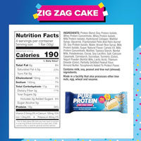 Thumbnail for Image 2 of Pure Protein Zig Zag Cake Protein Bars, 19g Protein, Gluten Free, 4 Ct