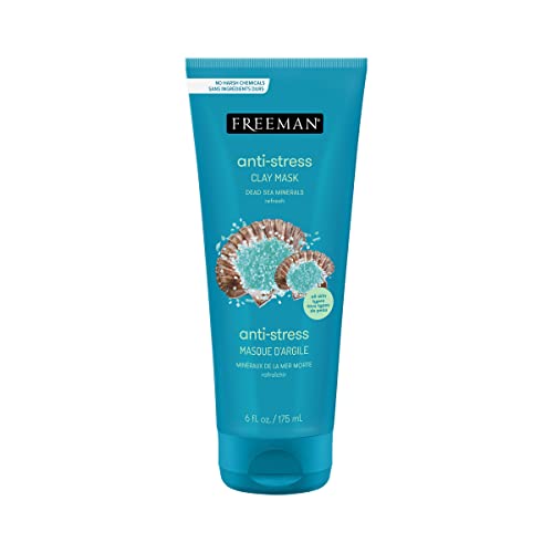 Image 2 of 6 Ounce (Pack of 1) / Anti-Stress Dead Sea Minerals for the product Freeman Dead Sea Minerals Anti-Stress Clay Facial Mask 6 fl. oz./175 mL Tube Pack of 2