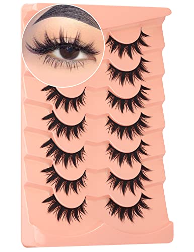 Image 1 of Default Title for the product Winifred False Eyelashes - Anime Wispy Cat Eye Natural Spiky Thick Manga Lashes for Cosplay