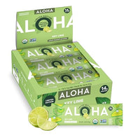 Thumbnail for Image 1 of Default Title for the product ALOHA Organic Plant Based Protein Bars - Key Lime - 12 Bars, Vegan, Low Sugar, Gluten-Free, GLP-1 Friendly, Low Carb, Non-GMO, No Stevia, No Erythritol