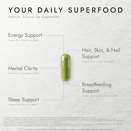 Image 3 of Restology Labs Organic Moringa Leaf Capsules 1200mg 90 Capsules