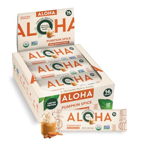 Image 1 of Default Title for the product ALOHA Organic Plant Based Protein Bars - Pumpkin Spice, 12 Count