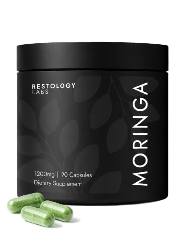 Image 1 of Default Title for the product Restology Labs Organic Moringa Leaf Capsules 1200mg 90 Capsules