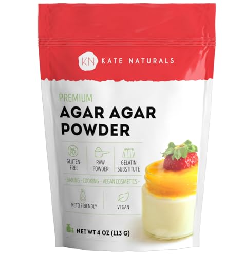 Image 1 of 4 Ounce (Pack of 1) for the product Kate Naturals Agar Agar Powder for Cooking & Petri Dishes (4oz)