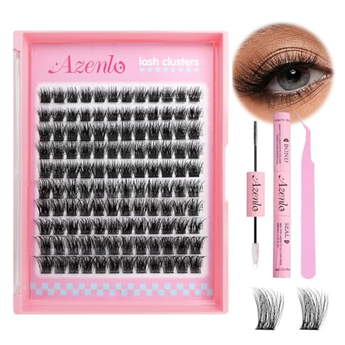 Image 1 of Default Title for the product Azenlo Natural Lash Clusters Kit Wispy Eyelash Clusters 120 pcs Cluster Eyelash Extensions C Curl Individual Lashes 10-16 mm Mix Length Natural Look (Natural A50 KIT 120 Pcs)