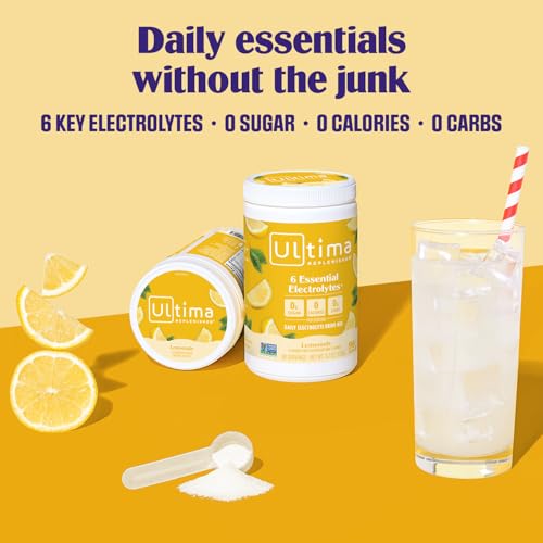 Image 2 of Ultima Replenisher Electrolyte Powder Drink Mix Bundle ? Sugar Free ? Lemonade and Raspberry, 90 Servings
