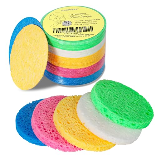 Image 8 of Multicolor / 50 Count (Pack of 1) for the product GAINWELL Compressed Facial Sponges