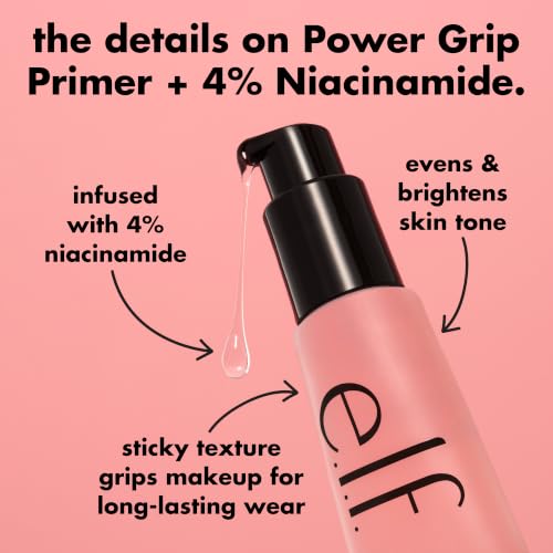 Image 6 of e.l.f. Power Grip Primer + 4% Niacinamide, Gripping Gel Primer, 0.811 Fl Oz