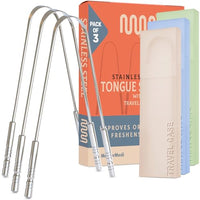Thumbnail for Image 9 of Pack of 3 with Case Stailess Steel for the product MasterMedi Tongue Scraper
