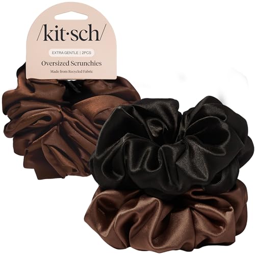 Image 25 of Black & Coffee for the product Kitsch Satin Scrunchies for Women