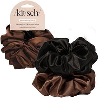 Thumbnail for Image 25 of Black & Coffee for the product Kitsch Satin Scrunchies for Women