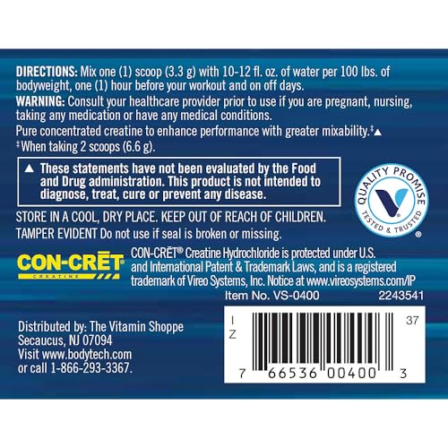 Image 3 of BodyTech Creatine HCl + Electrolytes Powder, Rocket Pop, 8.8 Oz