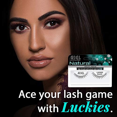 Image 2 of Ardell Natural False Eyelashes Luckies Style Black 4 Pack