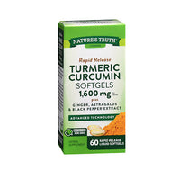 Thumbnail for Nature's Truth Rapid Release Turmeric Curcumin 1600 Mg 60 Tabs