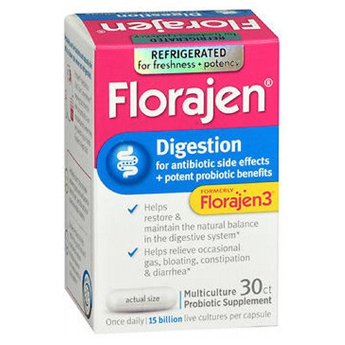 Florajen Florajen3 Digestion Supplement 30 Caps