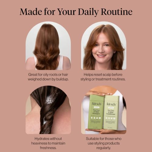 Image 6 of Kitsch Tea Tree & Mint Shampoo and Conditioner Set for Scalp Care