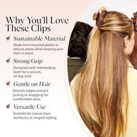 Thumbnail for Image 3 of Kitsch Medium Hair Clips for Women - Black and Tort, 2pcs