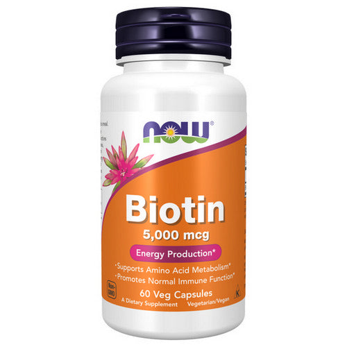 Now Foods Biotin 5000 mcg 60 Veg Caps