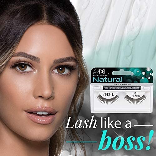Image 4 of Ardell Natural False Eyelashes 131 Black - Soft & Wispy Volume Strip Lashes, 4 Pack