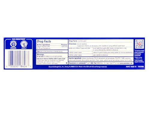 Image 4 of ARM & HAMMER Advanced White Extreme Whitening Toothpaste, TRIPLE PACK (Contains Three 6 Ounce Tubes)