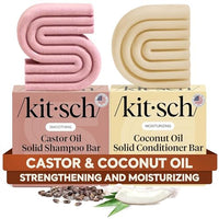 Thumbnail for Image 1 of Default Title for the product Kitsch Castor Oil Shampoo Bar & Coconut Oil Conditioner Bar – 2pc set