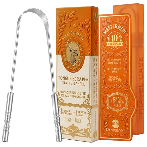 Image 1 of Default Title for the product MasterMedi Tongue Scraper with Case Single Pack