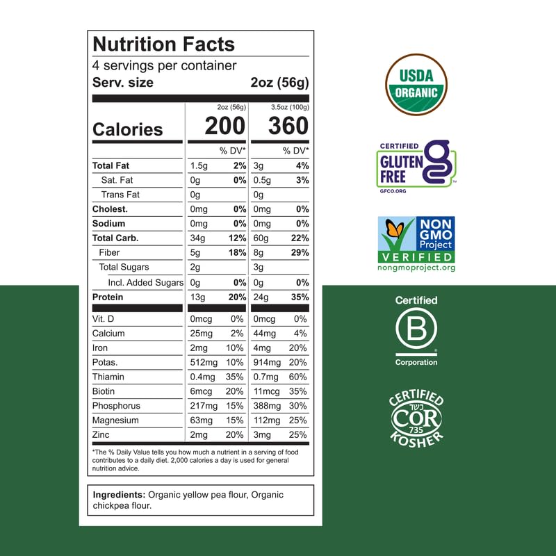 Image 2 of Chickapea Organic Chickpea Pasta - Spirals, Penne, Shells Variety Pack - 8 oz (Pack of 6)