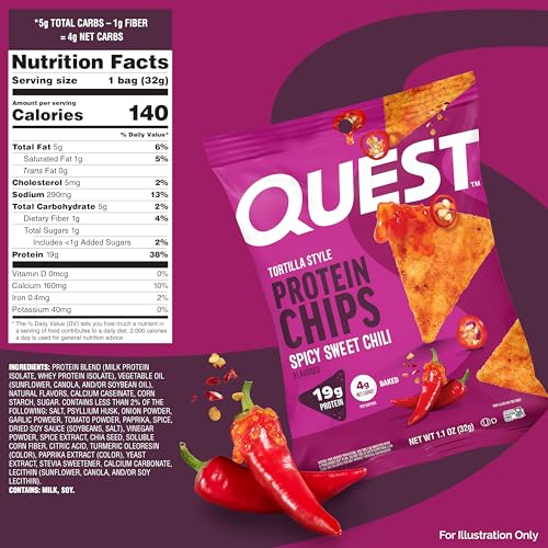 Image 2 of Quest Nutrition Spicy Sweet Chili Tortilla Chip, 1.1 oz (Pack of 12)