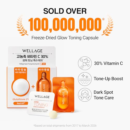 Image 2 of WELLAGE Hyper Toning One Day Kit 2ea, Vitamin C 30% and Glutathione